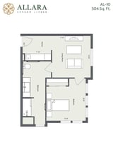 Allara_AL_One Bedroom, One Bathroom2_504 Sq. Ft.