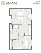 Allara_AL_One Bedroom, One Bathroom6_607 Sq. Ft.